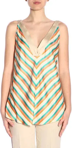 Top Rosaria Pinko a righe con scollo a V (39395963) Top Rosaria Pinko a righe con scollo a V (39395963)