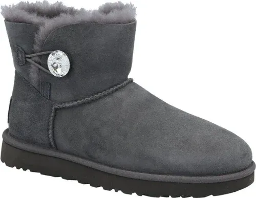 UGG di pelle stivali da neve mini bailey button bling (101310504)