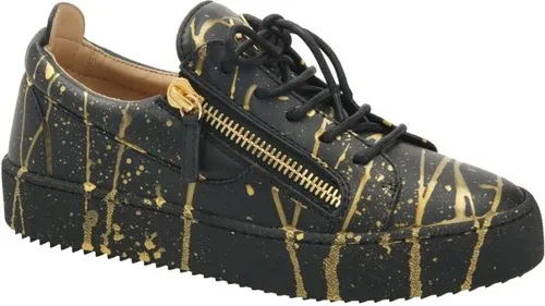 Giuseppe Zanotti di pelle scarpe sportive b lav dripping logoball (105755271)