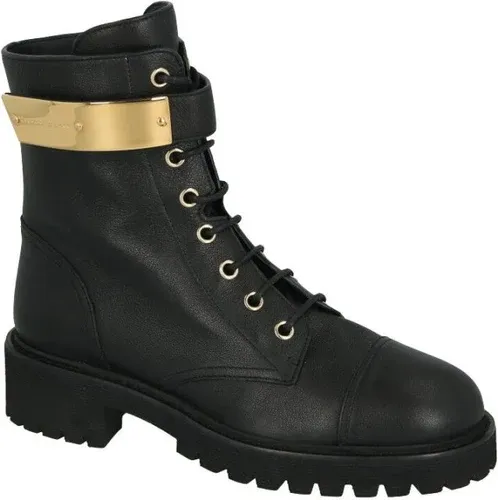 Giuseppe Zanotti di pelle stivalletti combat 25 (105755384) Giuseppe Zanotti di pelle stivalletti combat 25 (105755384)