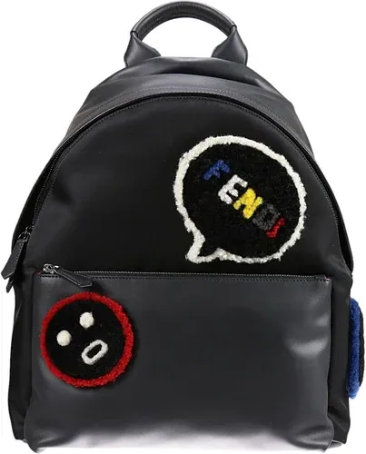 Fendi Zaino nylon e pelle face con dettagli visone (38894150)