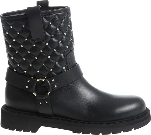 Valentino Garavani Stivaletto in pelle trapuntata con micro borchie metalliche (38894332) Valentino Garavani Stivaletto in pelle trapuntata con micro borchie metalliche (38894332)