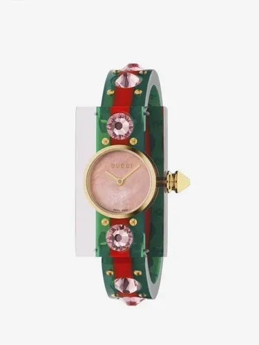 Gucci Orologio Vintage Web in plexiglas Web trasparente con strass (38894384) Gucci Orologio Vintage Web in plexiglas Web trasparente con strass (38894384)