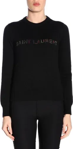 Maglia a girocollo basic con logo Saint Laurent gioiello (38894405)