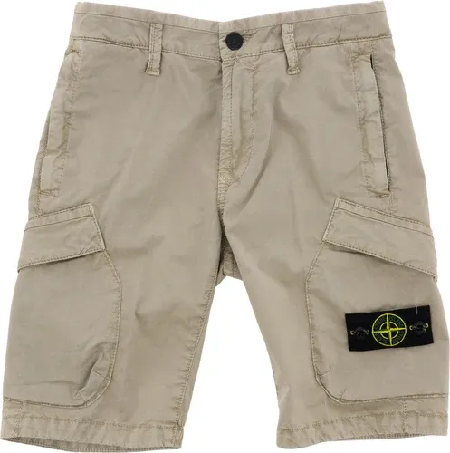 Pantaloncino Stone Island Junior con logo (38900757) Pantaloncino Stone Island Junior con logo (38900757)