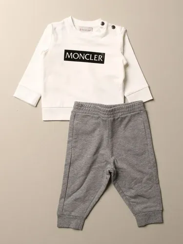 Completo felpa + pantalone Moncler in cotone con logo (38918990)