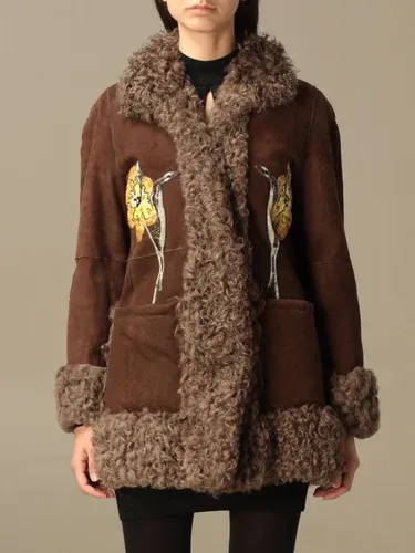 Cappotto Dolce & Gabbana in agnello rovesciato con ricami (45520919)