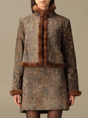 Giacca Alberta Ferretti in pelle di vitello e visone (45547401) Giacca Alberta Ferretti in pelle di vitello e visone (45547401)