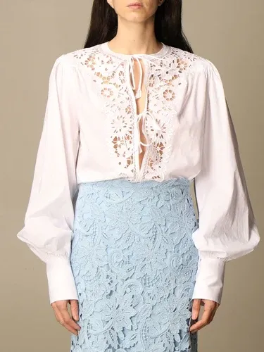 Camicia Ermanno Scervino in cotone e macramé (103633453)