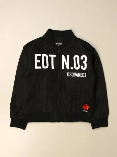 Bomber di nylon con zip Dsquared2 Junior con stampe (50841329)