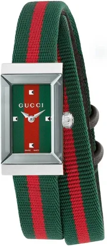 Gucci Orologio G-Frame-restyled cassa 14x25mm con motivo Web (46155667)