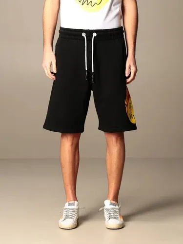 Pantaloncino jogging Palm Angels in cotone con stampa smile (46236793)