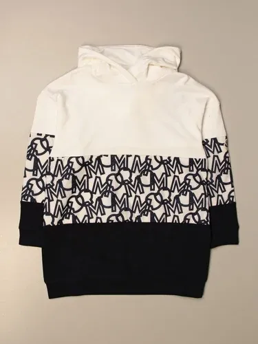 Felpa maxi Moncler in cotone a fasce con logo (47031480) Felpa maxi Moncler in cotone a fasce con logo (47031480)