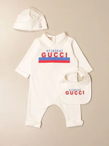 Set tutina + bavaglino + cappellino Gucci con logo Original (49017478)