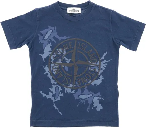 T-shirt Stone Island Junior a maniche corte con stampa (49504787)