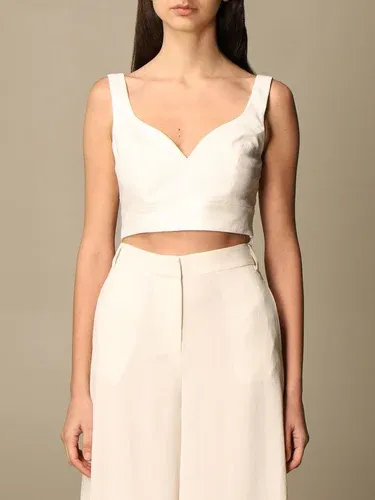 Top cropped Regale Pinko in lino stretch (51202906) Top cropped Regale Pinko in lino stretch (51202906)