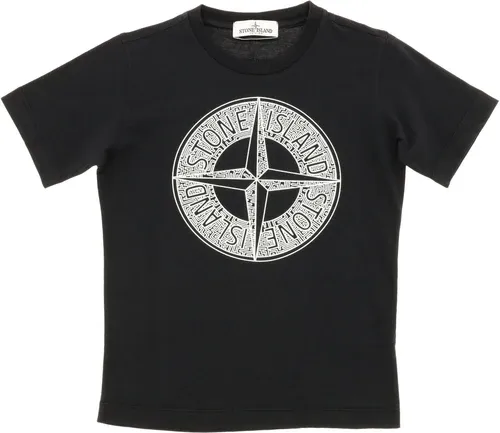 T-shirt Stone Island Junior a maniche corte con logo (49975778)