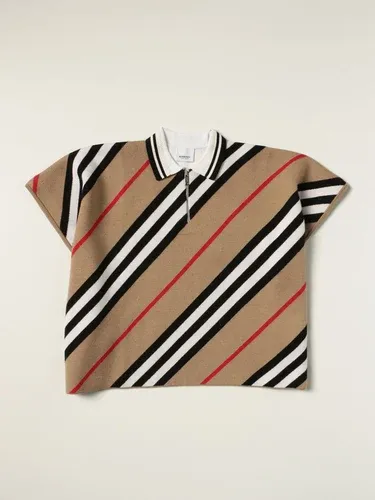 Mantella Burberry in lana con motivo a righe (50328553)