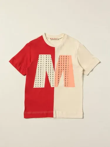 T-shirt Marni in cotone bicolor con big logo (51156963)