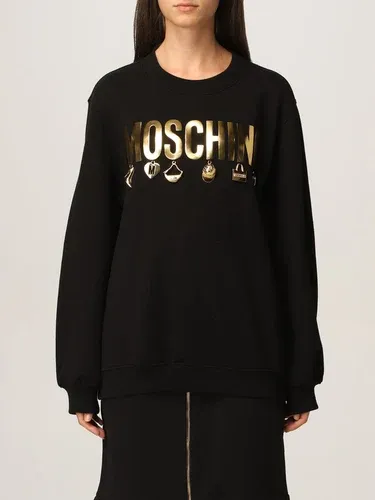 Felpa Moschino Couture in cotone con charmes (51285825)