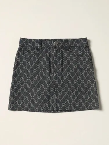 Gonna mini Gucci in denim con logo all over (51355130) Gonna mini Gucci in denim con logo all over (51355130)
