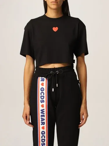 T-shirt cropped Lovely Gcds in cotone (51376242)
