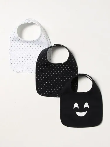 Emporio Armani Set 3 bavaglini in cotone con emoji (51613179)