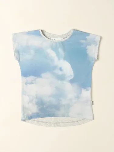 T-shirt Molo in cotone biologico con stampa di nuvole (52753302)