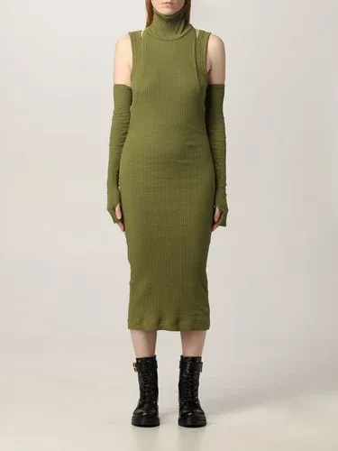 Abito midi Balmain in cotone a coste (52892796)