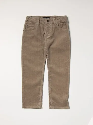 Pantalone Emporio Armani in cotone a costine con logo metallico (53053091)
