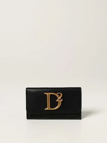 Porta carte Dsquared2 in pelle con logo metallico (53053376) Porta carte Dsquared2 in pelle con logo metallico (53053376)