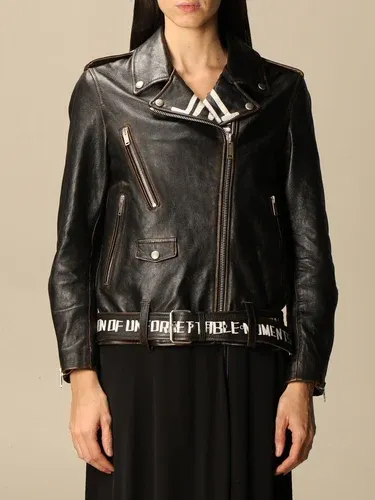 Chiodo di pelle Golden Goose con logo (53551943) Chiodo di pelle Golden Goose con logo (53551943)