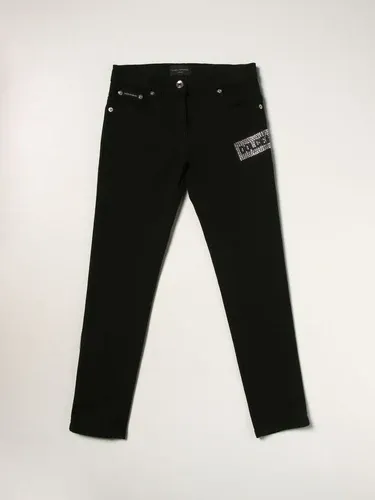 Pantalone a 5 tasche Dolce & Gabbana con logo di strass (53883692)