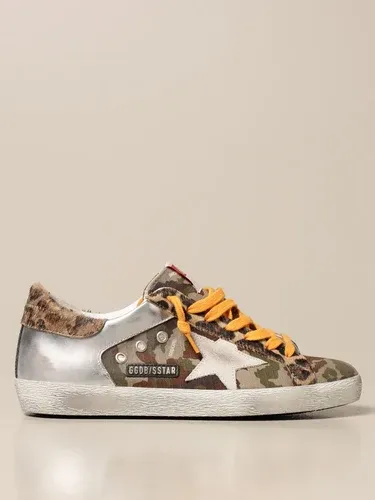 Sneakers Superstar Golden Goose in tela camouflage (54003818)