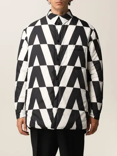 Piumino reversibile Valentino con stampa Optical (54072497)