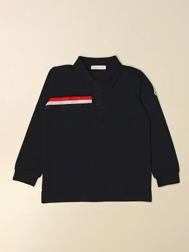 Polo Moncler basic in cotone con banda a righe (54270669) Polo Moncler basic in cotone con banda a righe (54270669)