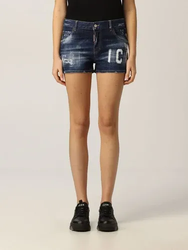 Pantaloncino Icon Dsquared2 in denim con rotture (54788550) Pantaloncino Icon Dsquared2 in denim con rotture (54788550)