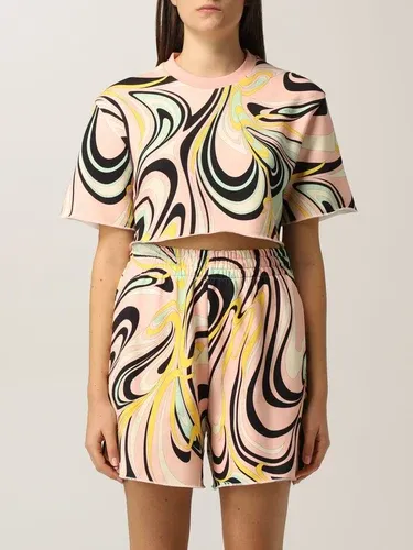 T-shirt cropped Emilio Pucci in cotone (54788578)