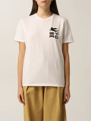 T-shirt Etro in cotone con logo Pegaso (55076372)