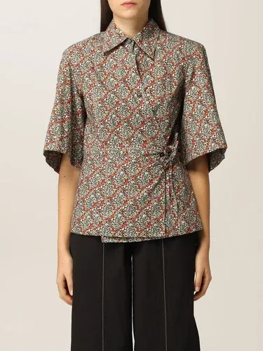 Camicia Ganni in cotone organico con stampa liberty (55156687)