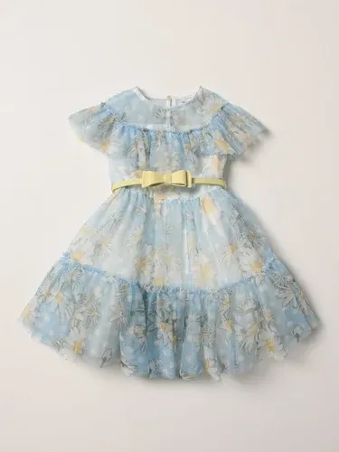 Abito Monnalisa in tulle a fiori (55342658)