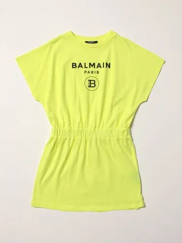 Abito Balmain in cotone con logo (101253980)