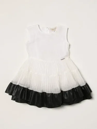 Abito Twinset in tulle e ecopelle (55575224)