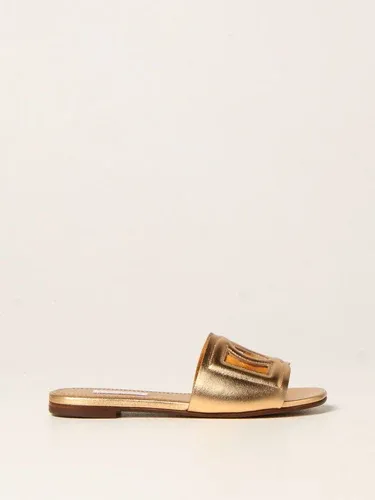 Sandalo Slide Dolce & Gabbana in pelle laminata (55575071)