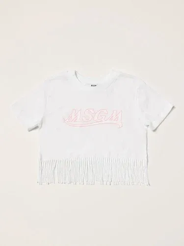 T-shirt cropped Msgm Kids con logo (55613680)