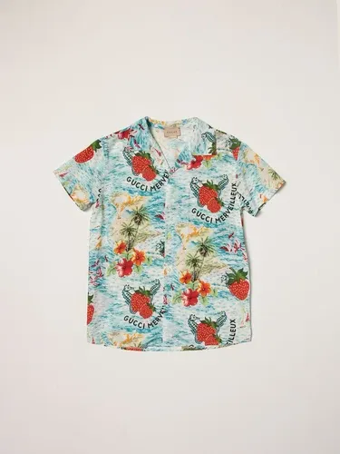 Camicia Gucci con stampa fragole (55623091)