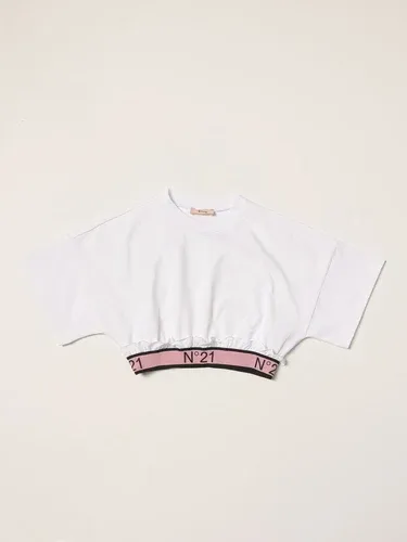 T-shirt cropped N° 21 in cotone stretch (55623257)