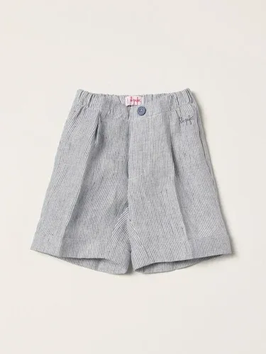 Pantaloncino Il Gufo in lino gessato (55736543)