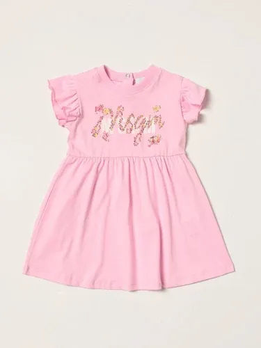 Abito mini Msgm Kids in cotone con logo floreale (55736586)