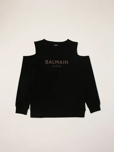 Felpa Balmain in cotone con logo (55736688)
